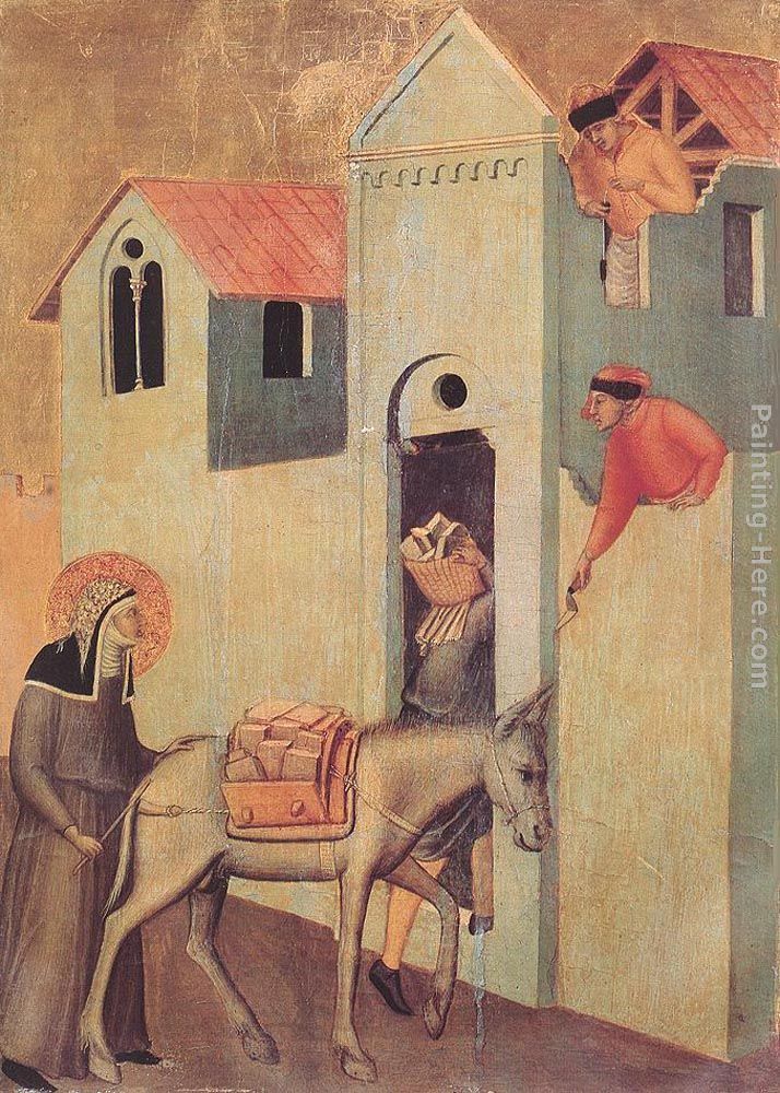 Pietro Lorenzetti Beata Umilta Transport Bricks to the Monastery